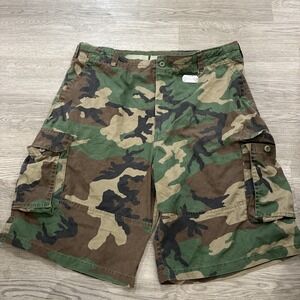 Rothco Camo Cargo Shorts Size 2XL Regular (43" To 47") Green Camouflage W Dogtag